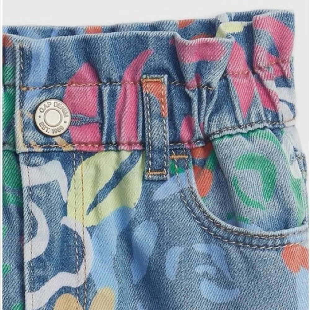 Gap Toddler Just Like Mom Jeans with Washwell in Spring Floral Size 3